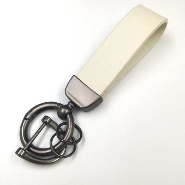 Leather Car Keychain With 4 Rings Item No#10621 - Image 5