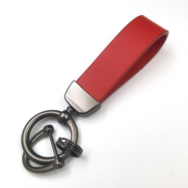 Leather Car Keychain With 4 Rings Item No#10621 - Image 7