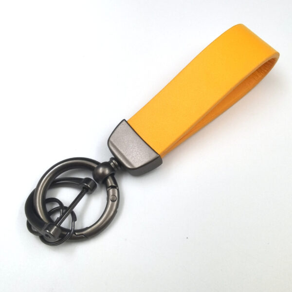 Leather Car Keychain With 4 Rings Item No#10621 - Image 8