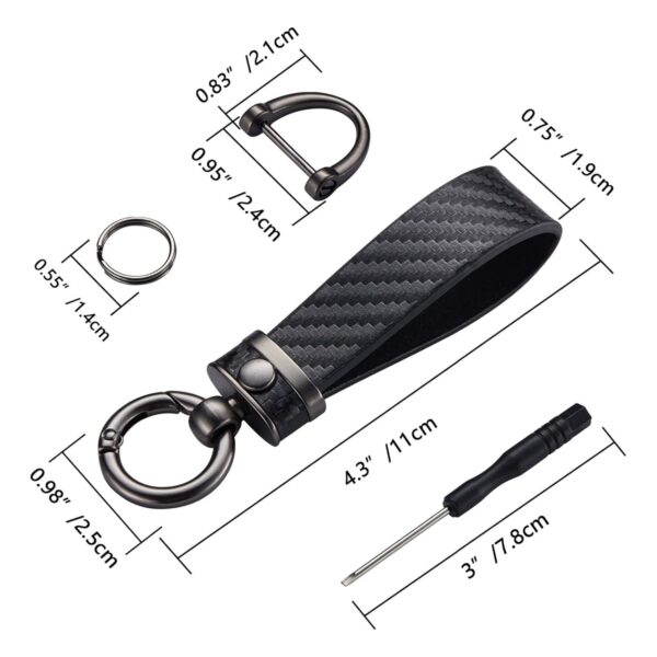 Carbon Fiber Style Car Keychain Item No#10622 - Image 2