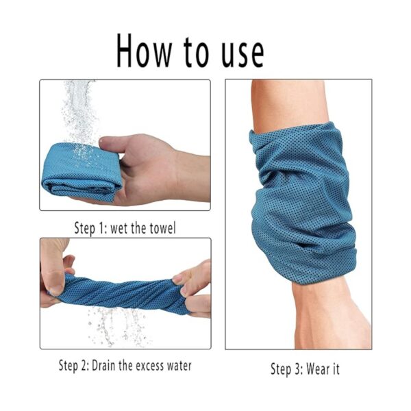 Microfiber Cooling Sleeve Towels For Wrist Neck And Face Item No#10627 - Image 4