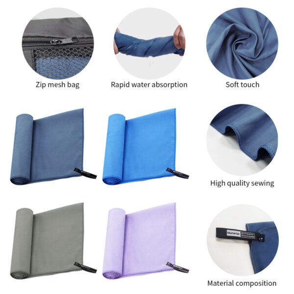 Microfiber Travel & Gym & Camping Towel Item No#10629 - Image 3