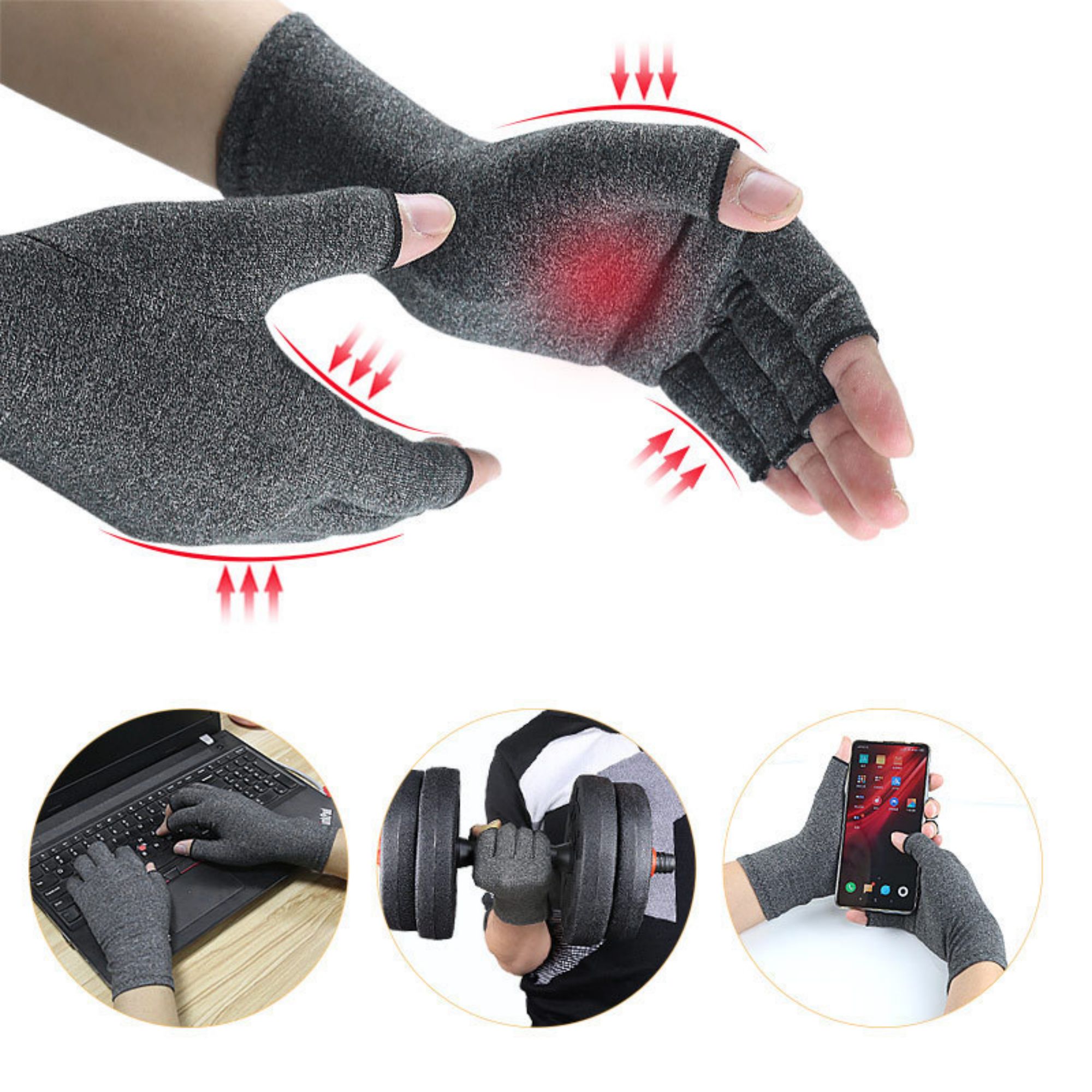 Conpression Gloves For Women And Men Item No#10659 - Image 4