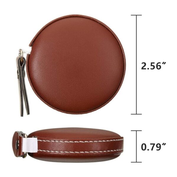 Leather Retractable Tape Measuring Dual Sided 60 Inch/1.5 M Item No#10680 - Image 2