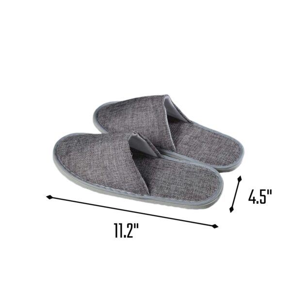 Linen Closed Toe Slippers Item No#10682 - Image 2