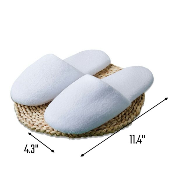 100% Cotton White Slippers Item No#10685 - Image 2