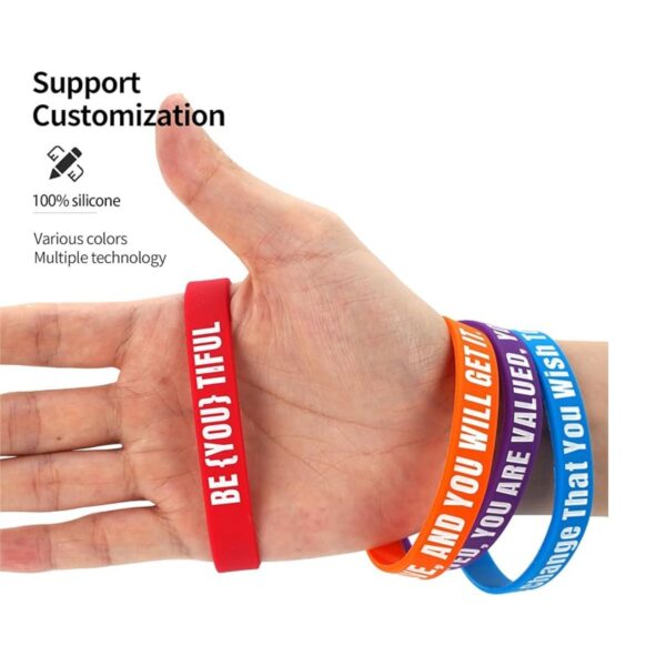 Custom Solid Color Silicone Wristband Item No#10703 - Image 3