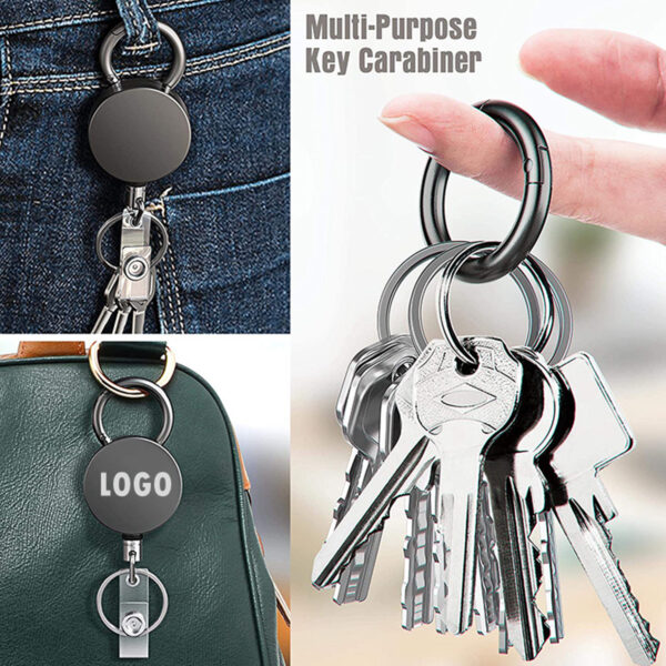 Round Retractable Badge Holders With Belt Clip Item No#11202 - Image 5