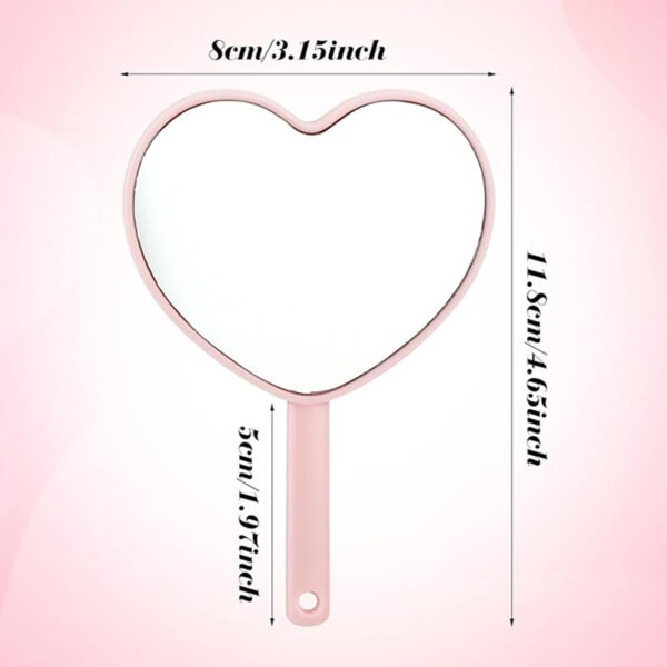 Heart-Shaped Handheld Mirror Item No#11228 - Image 2