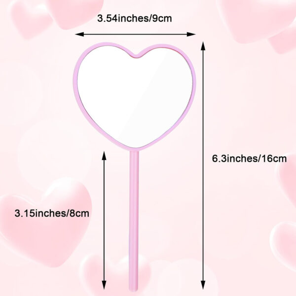 Heart-Shaped Mirrors With Handle Item No#11229 - Image 4