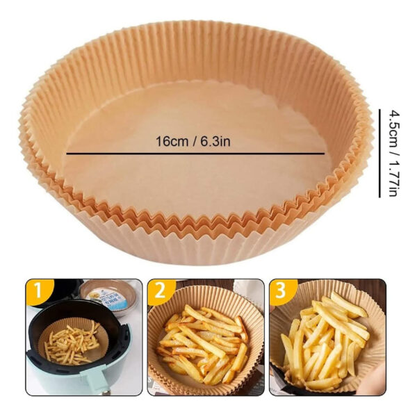 100Pcs-6.3 Inch Air Fryer Paper Liners Item No#11249 - Image 2
