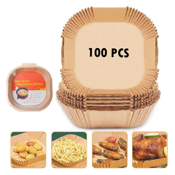 100Pcs-6.3 Inch Air Fryer Paper Liners Item No#11250