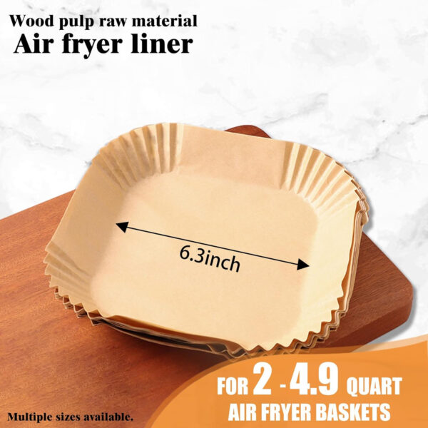 100Pcs-6.3 Inch Air Fryer Paper Liners Item No#11250 - Image 2