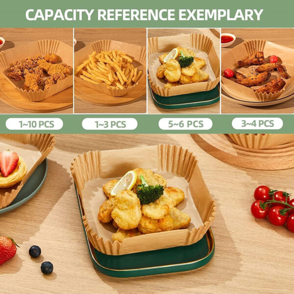 100Pcs-6.3 Inch Air Fryer Paper Liners Item No#11250 - Image 4