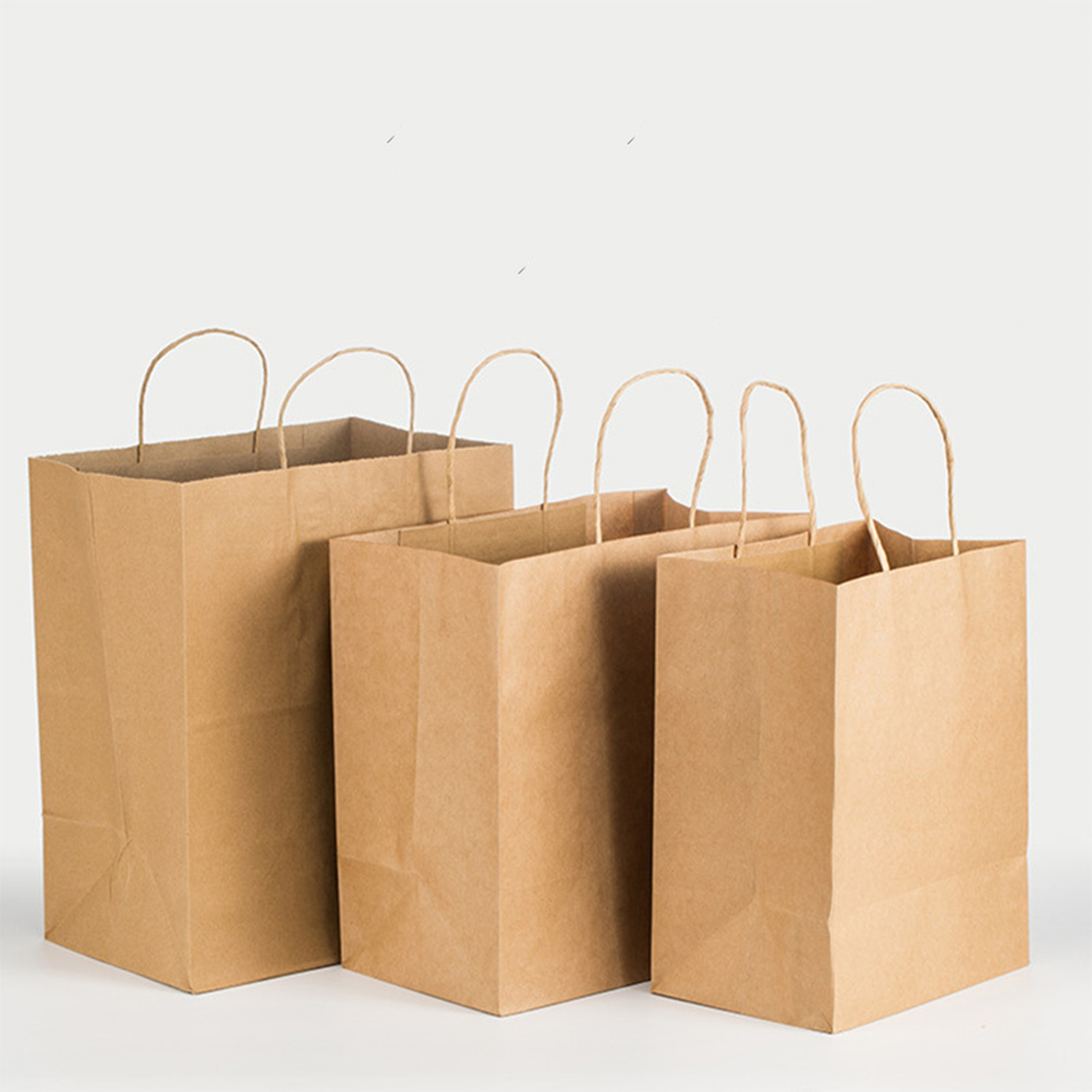 Small Brown Paper Bags With Handles Item No#11256 - Image 4