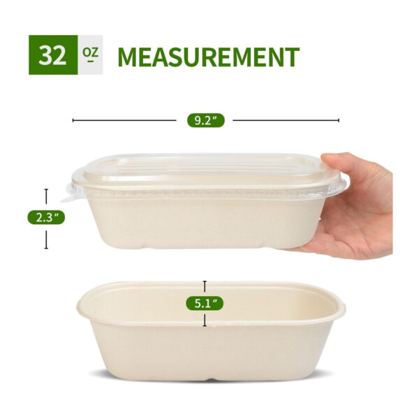 32 oz Large Paper Bowls with Lids Item No#11257 - Image 2