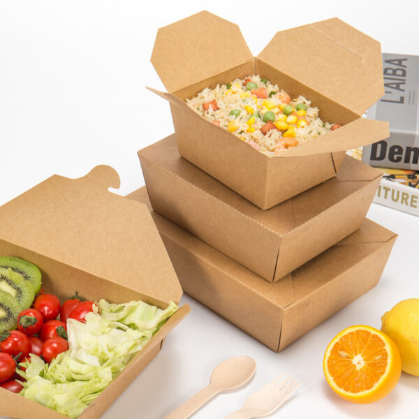 76 Oz Disposable Kraft Paper To Go Boxes For Food Item No#11259 - Image 4