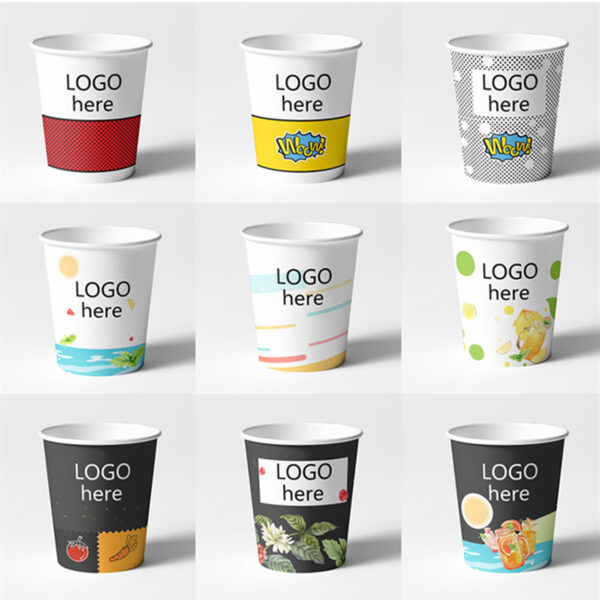 100Pcs 12 Oz Disposable Paper Coffee Cups Item No#11260 - Image 3