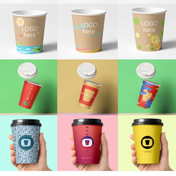 100Pcs 12 Oz Disposable Paper Coffee Cups Item No#11260 - Image 4