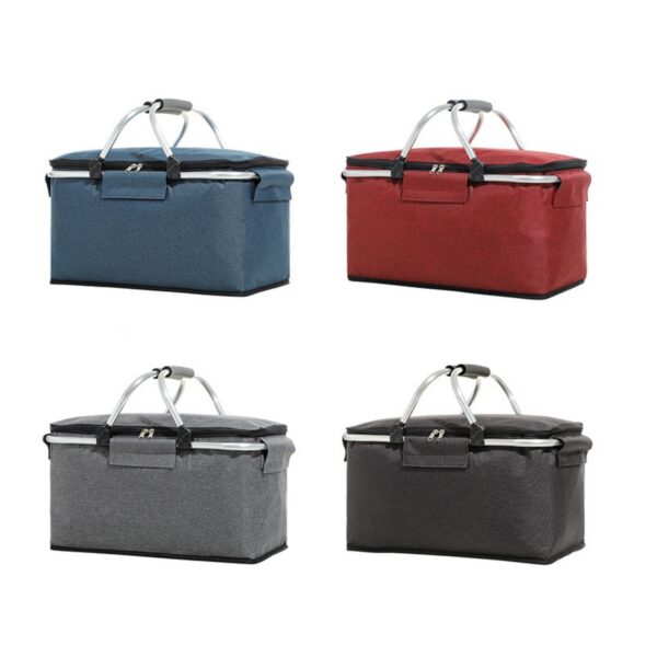 18L Solid Color Foldable Insulated Picnic Basket Item No#10726 - Image 2