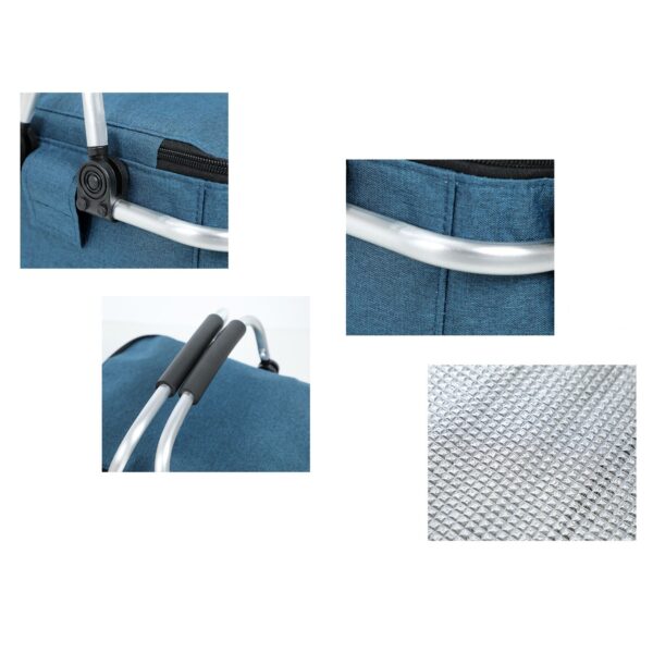 18L Solid Color Foldable Insulated Picnic Basket Item No#10726 - Image 4