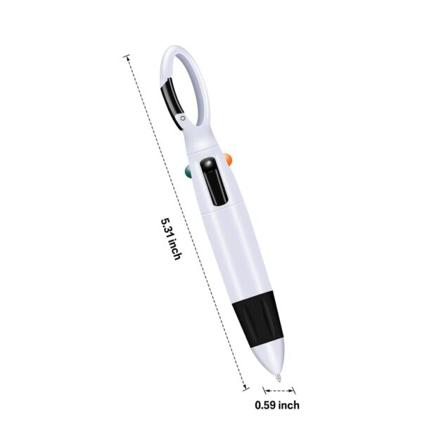 4-In-1 Shuttle Pen With Carabiner Keychain Item No#11301 - Image 3