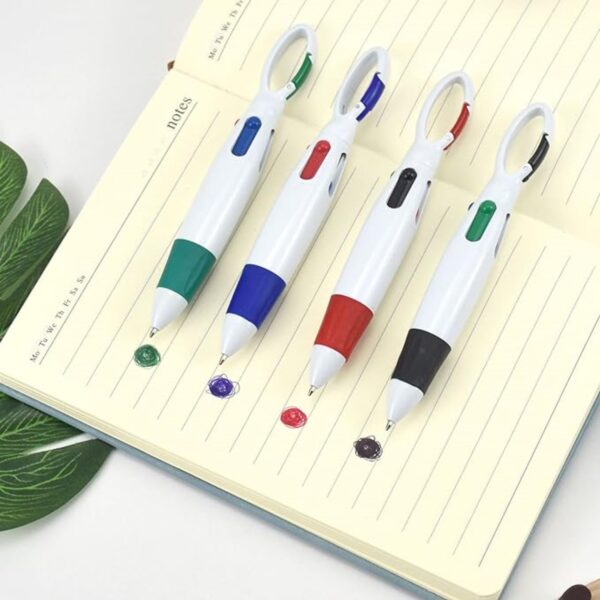 4-In-1 Shuttle Pen With Carabiner Keychain Item No#11301 - Image 5