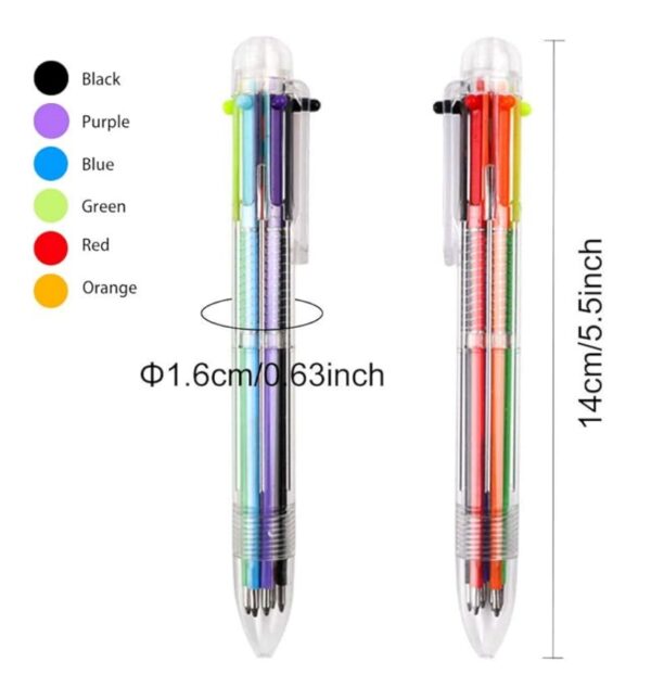 6-In-1 Multicolor Ballpoint Pen Item No#11302 - Image 3