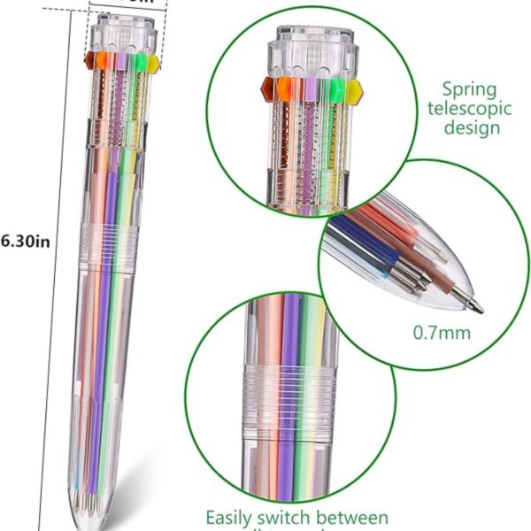 10 In 1 Retractable Ballpoint Pen Item No#11303 - Image 4