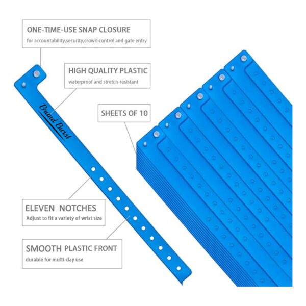 Disposable Neon Plastic Wristband 100 Pack Item No#11331 - Image 4