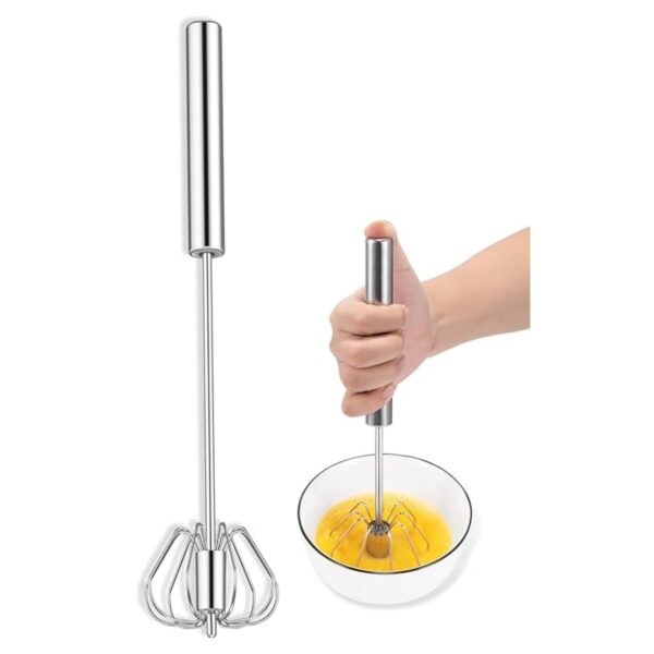 12" Hand Push Rotary Whisk Item No#11339 - Image 2