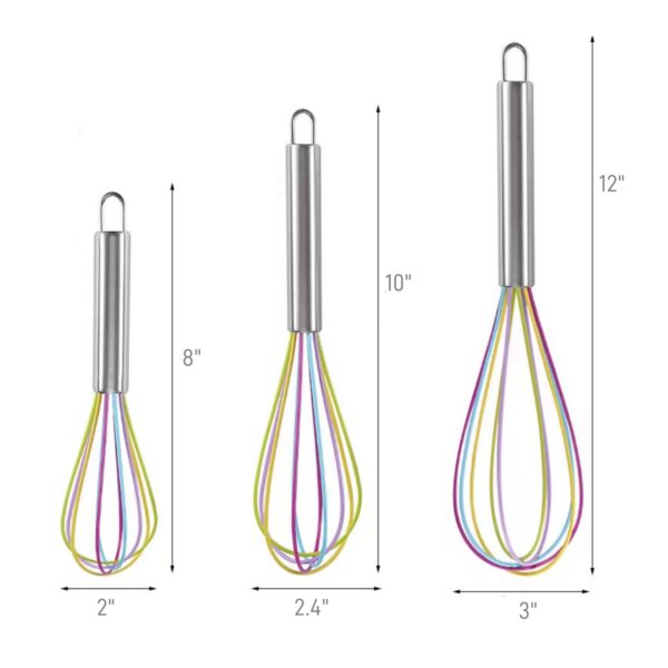 Silicone Whisk With Stainless Steel Handle Item No#11341 - Image 3