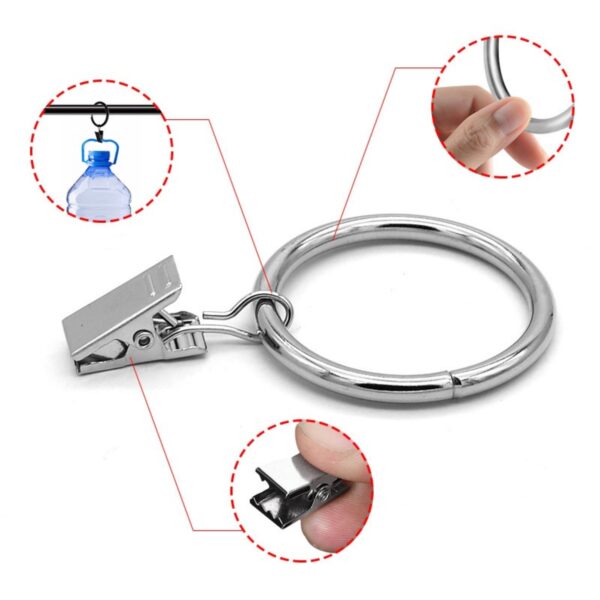 1.0 Inch Curtain Clip Ring Hooks Item No#10793 - Image 4
