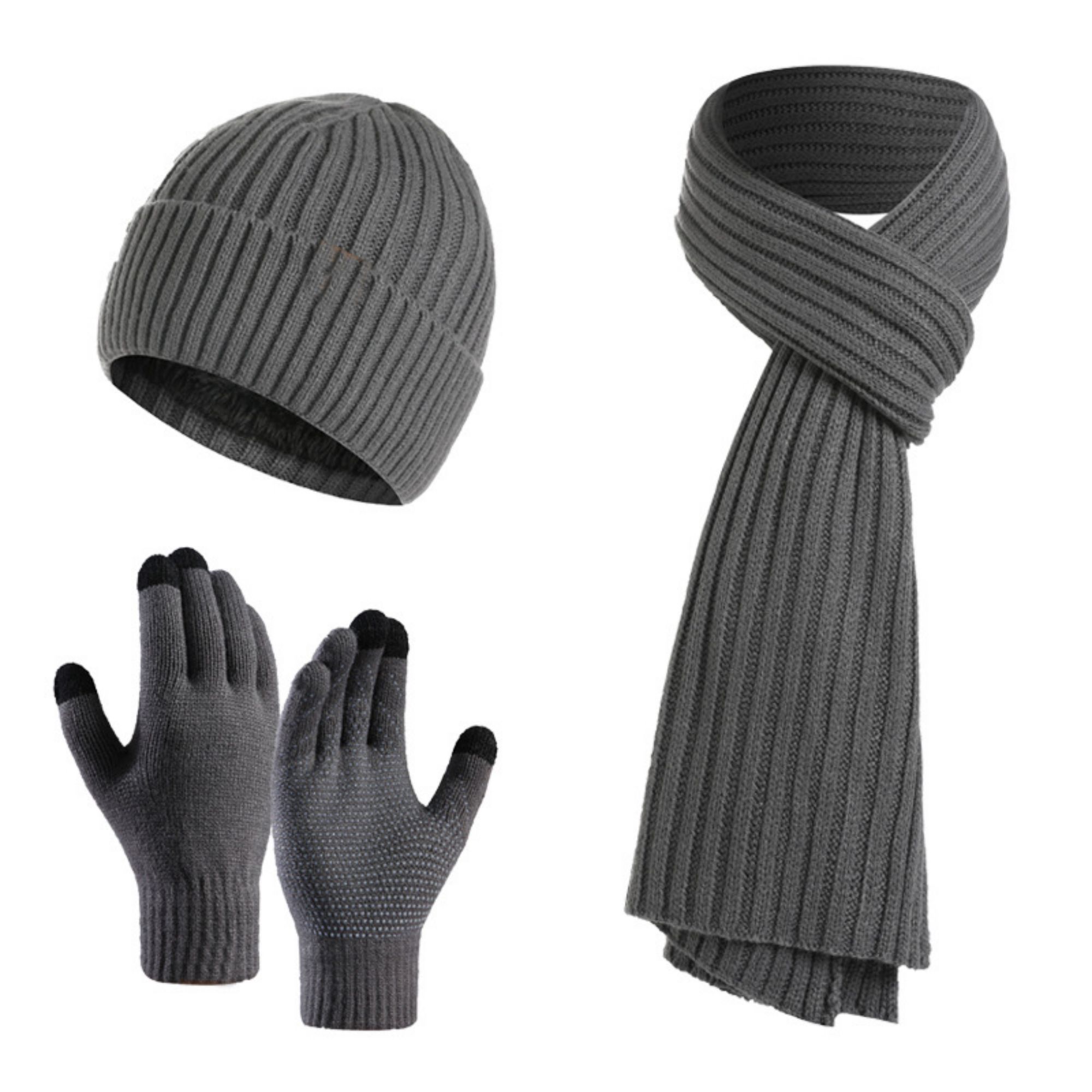 Warm Knit Themal Gloves Long Scarf Set Item No#10854 - Image 2