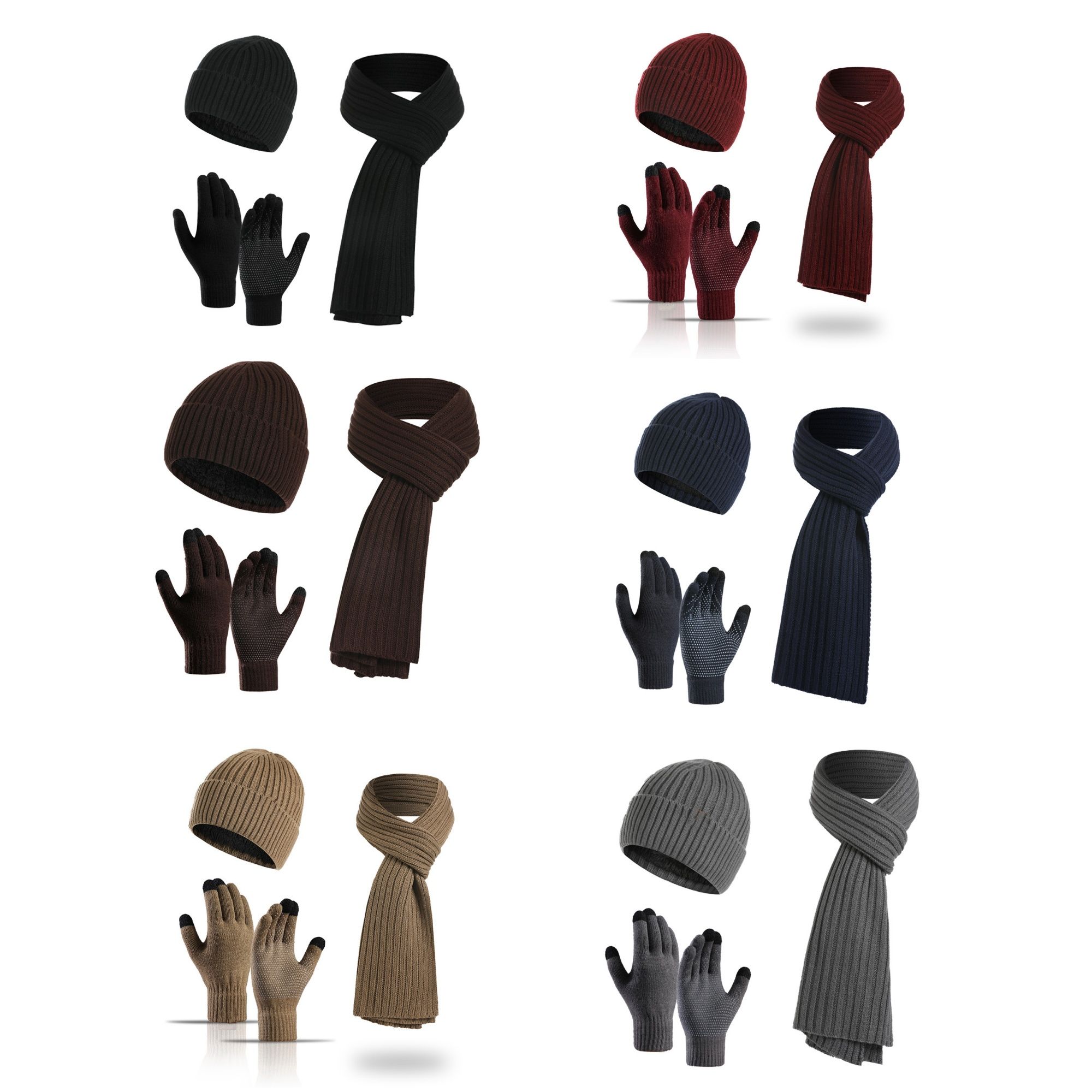 Warm Knit Themal Gloves Long Scarf Set Item No#10854 - Image 7