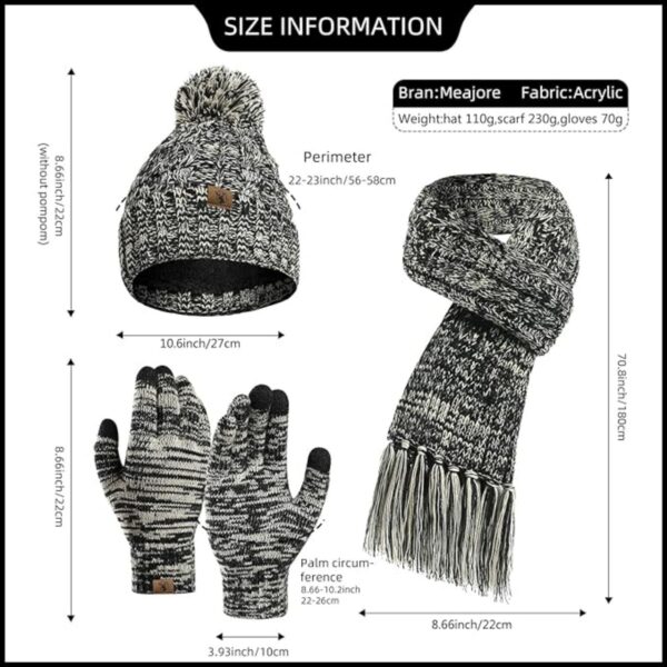 3 In 1 Winter Warm Set Item No#10859 - Image 3