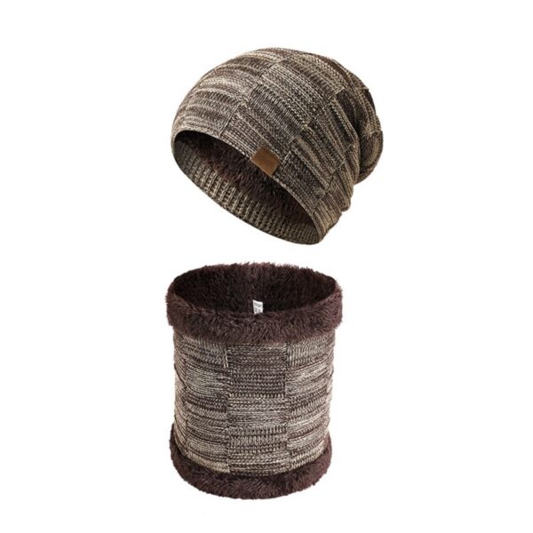Men'S Knitted Beanie Hat With Scarf Set Item No#10863 - Image 2