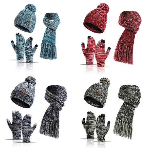 3 in 1 Winter Beanie Set Item No#10864 - Image 5