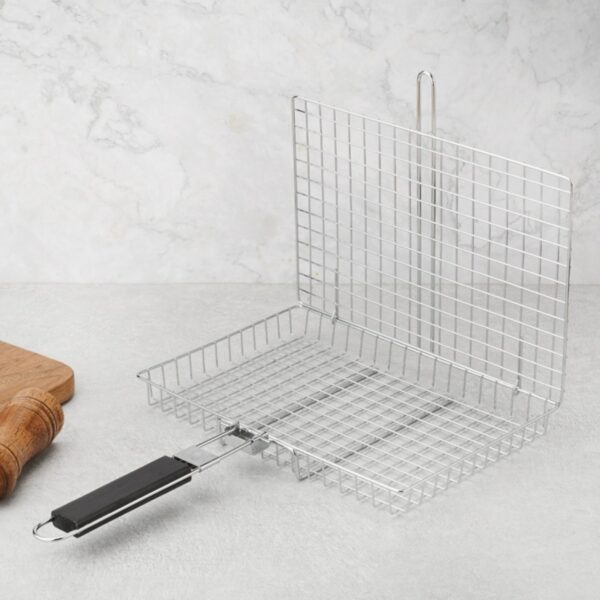 18.3"*12.6"*1.6" Stainless Steel Grill Basket Item No#10896 - Image 5