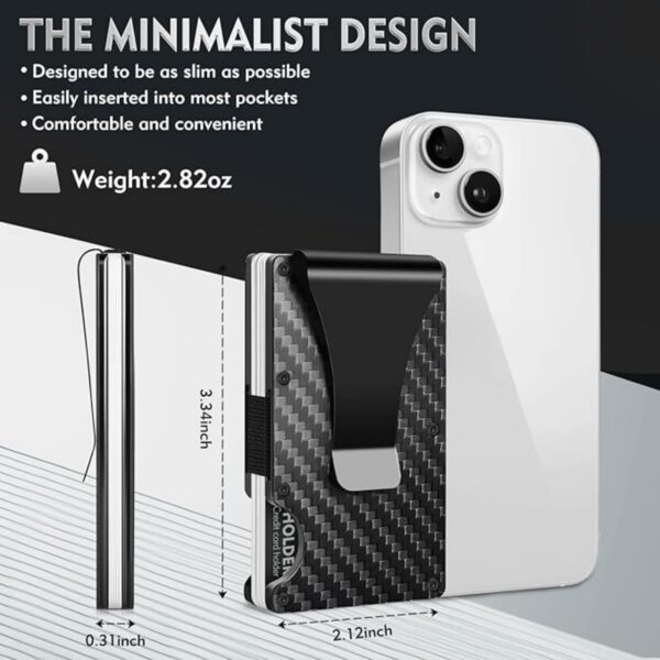 Minimalist Wallet For Men With Money Clip Item No#10938 - Image 3