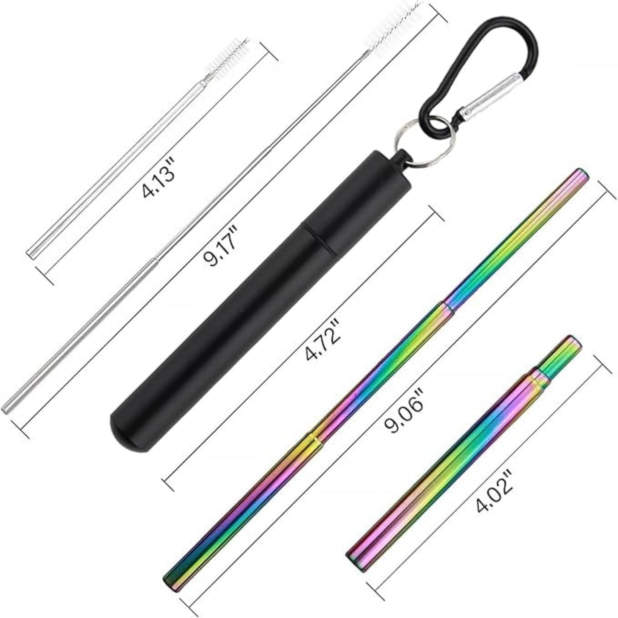 Collapsible Stainless Steel Drinking Straws Item No#10964 - Image 3
