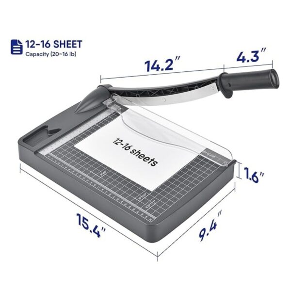 12 Inch Cut Length Heavy Duty Guillotine Paper Cutter Item No#10966 - Image 3