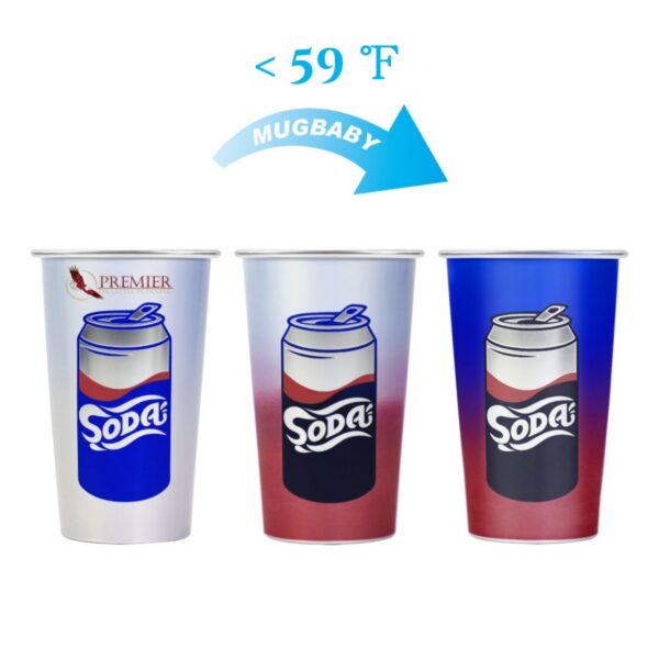 16 Oz Aluminum Color Changing Cups Item No#10981
