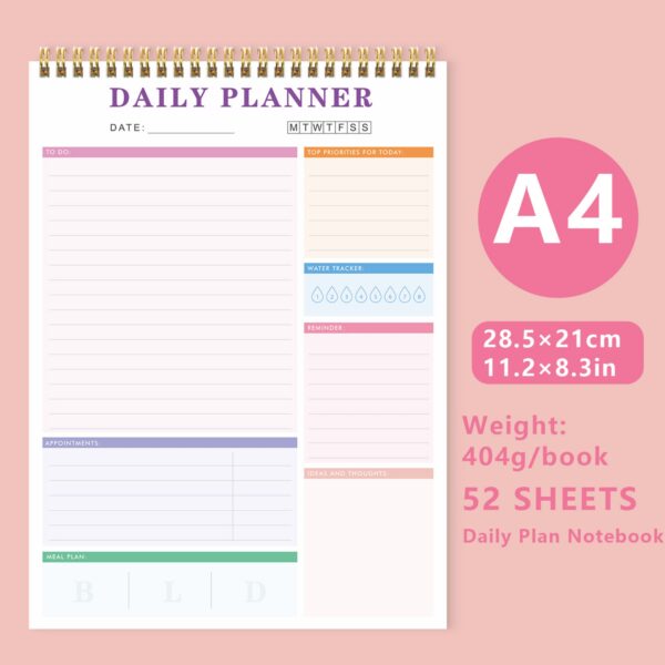 Undated Daily Planner A4 Item No#11381 - Image 4