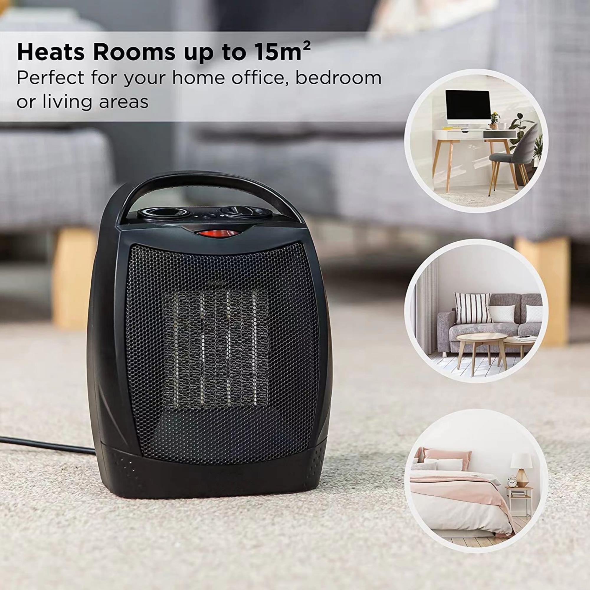 Portable Electric Heater Fan Item No#11384 - Image 4