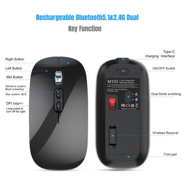 Rehargable Wireless Mouse Item No#11396 - Image 6