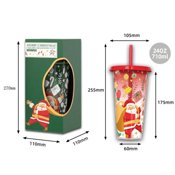 Pack Of 2 Christmas Color Changing Cups Item No#11401 - Image 3