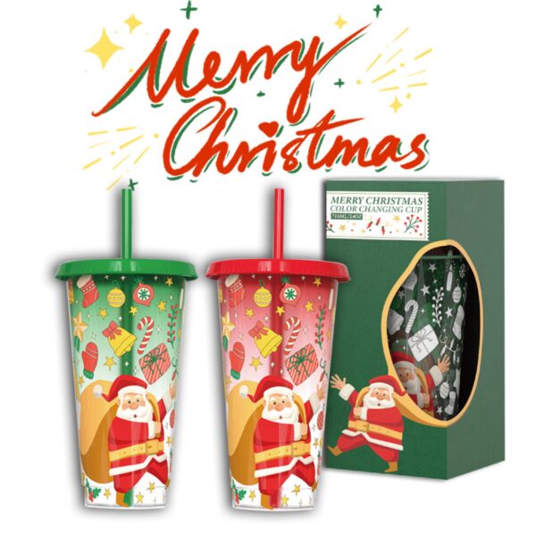 Pack Of 2 Christmas Color Changing Cups Item No#11401 - Image 2