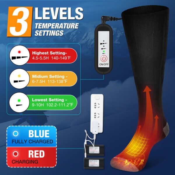 1 Pair Electric Heating Socks Item No#11444 - Image 3