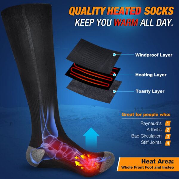 1 Pair Electric Heating Socks Item No#11444 - Image 4